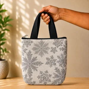 printed cotton sponge bag single zip