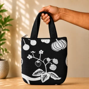printed cotton sponge bag single zip