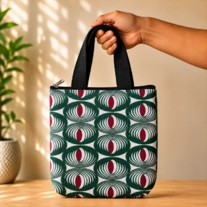 printed cotton sponge bag single zip